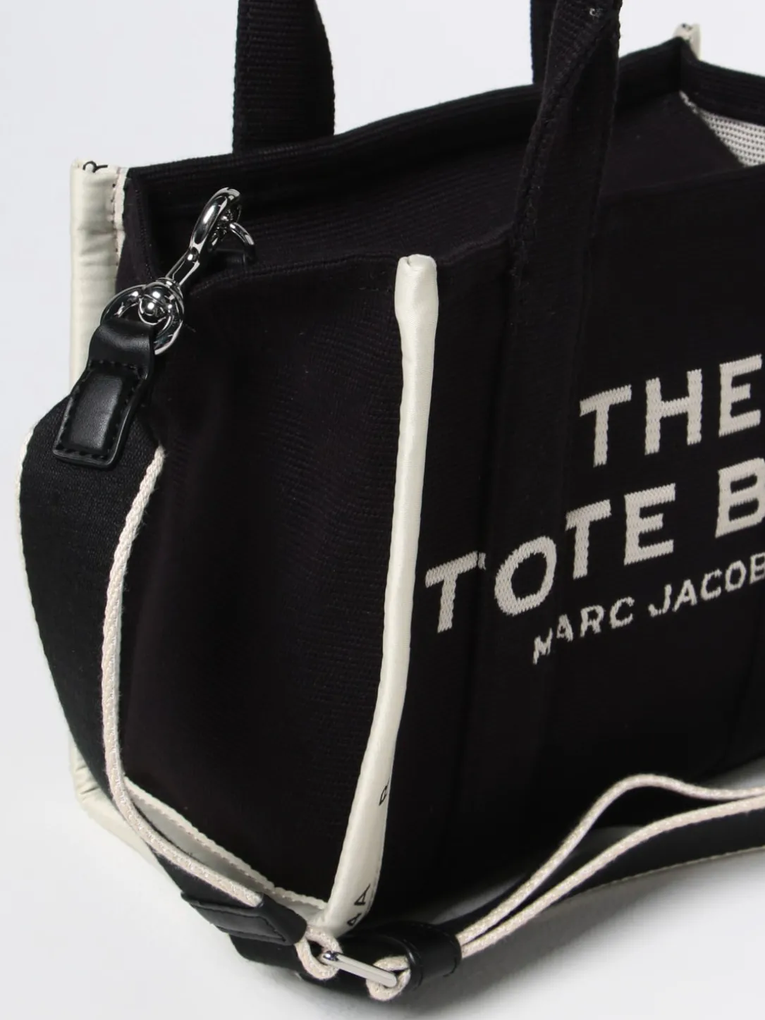Borsa The Tote Bag Marc Jacobs in canvas con logo ricamato