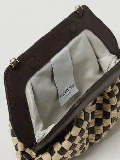 Borsa Themoirè in pelle vegana e rafia intrecciata