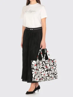 Borsa tote a spalla MSGM stampata