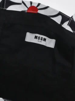 Borsa tote a spalla MSGM stampata
