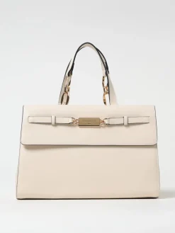 Borsa tote con placca logo Twinset in pelle sintetica