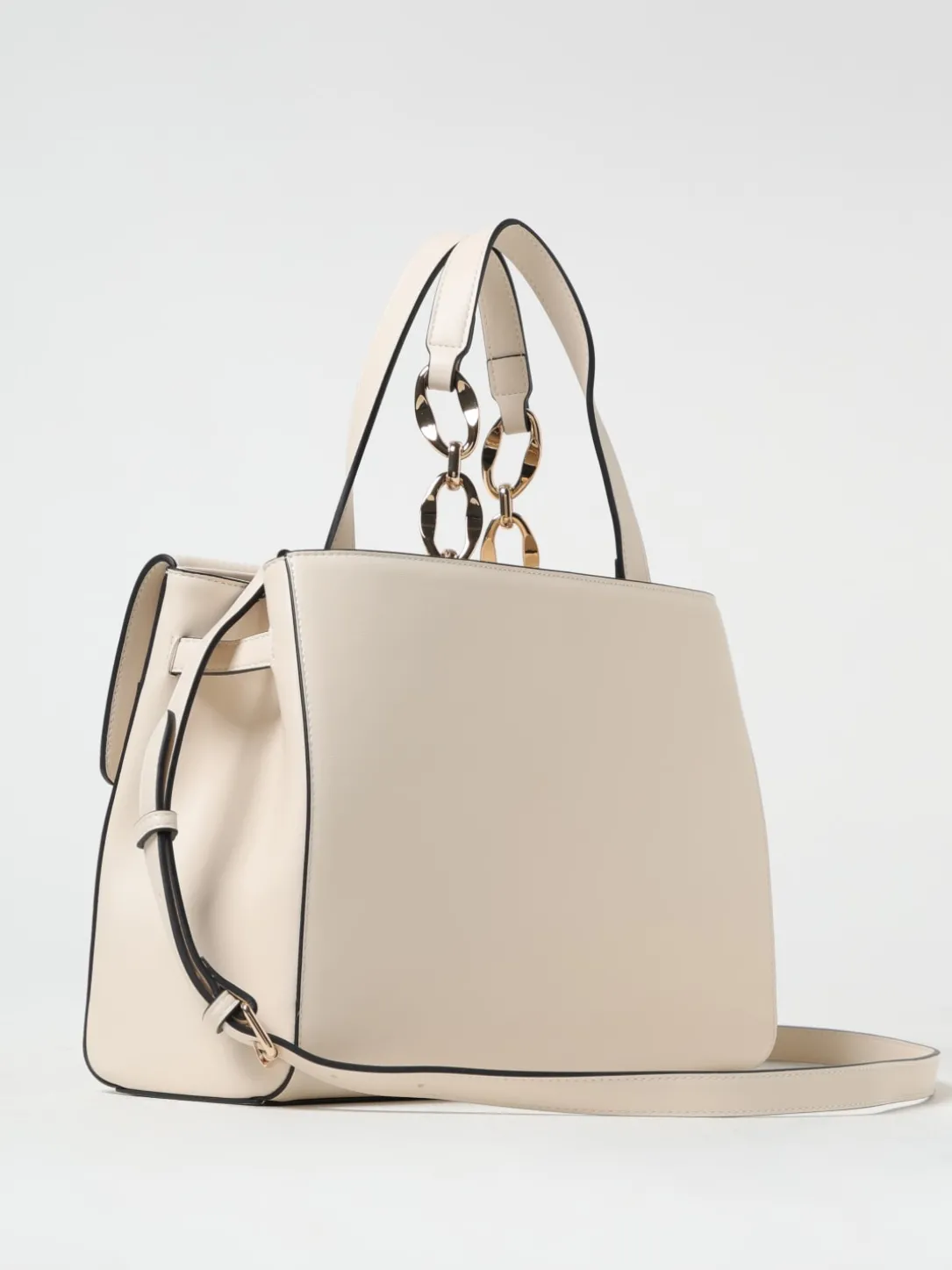 Borsa tote con placca logo Twinset in pelle sintetica