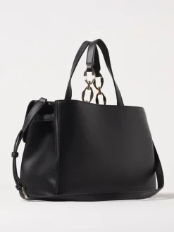 Borsa tote con placca logo Twinset in pelle sintetica