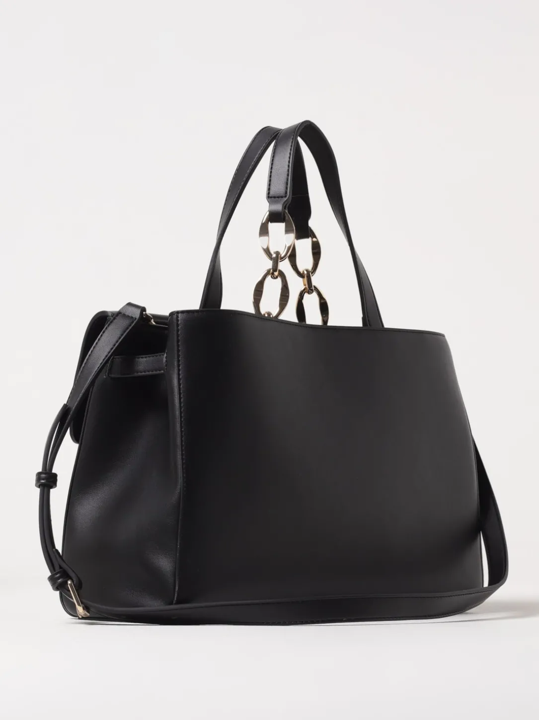 Borsa tote con placca logo Twinset in pelle sintetica