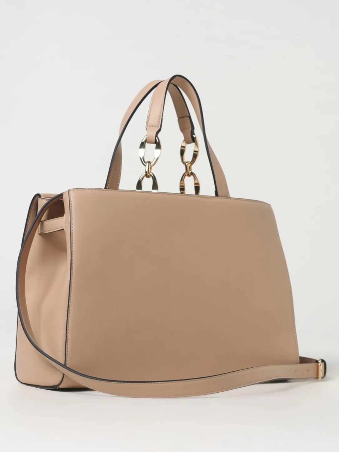 Borsa tote con placca logo Twinset in pelle sintetica