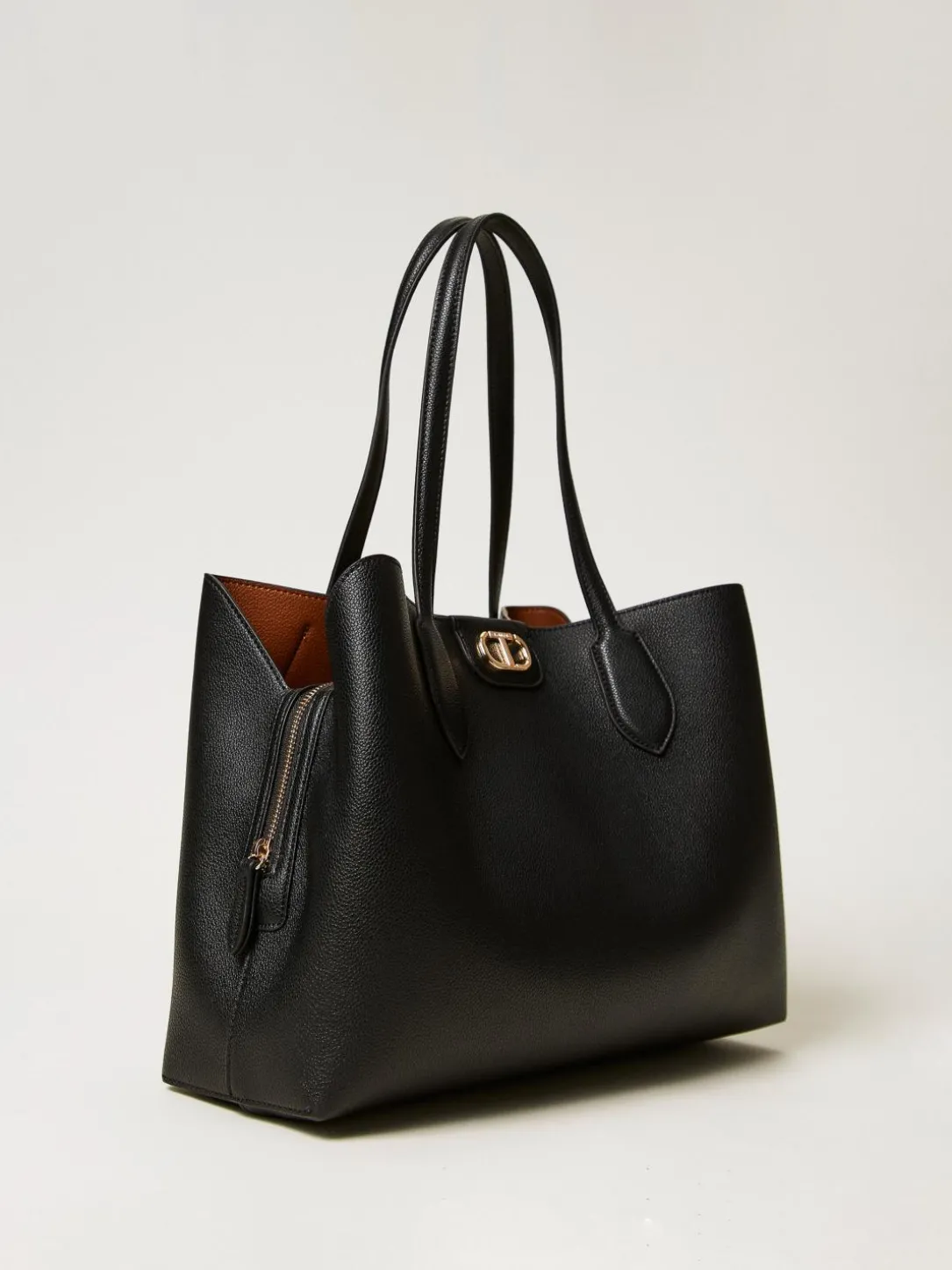 Borsa Tote in pelle sintetica Oval T Twinset