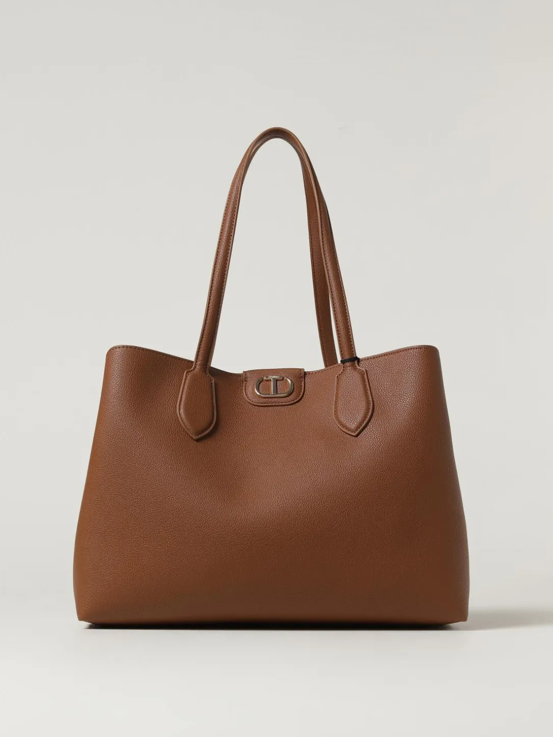 Borsa Tote in pelle sintetica Oval T Twinset