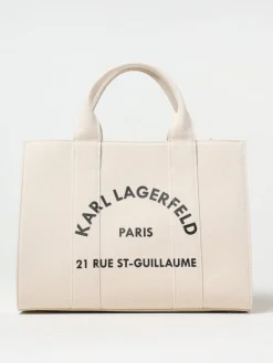 Borsa tote Karl Lagerfeld in canvas di cotone riciclato
