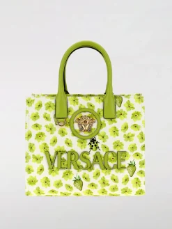 Borsa tote La Medusa Versace in canvas con stampa floreale
