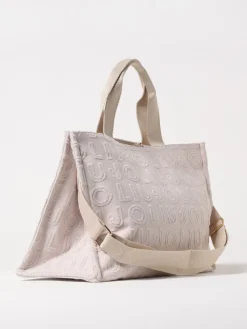 Borsa Tote Liu Jo in canvas con logo jacquard