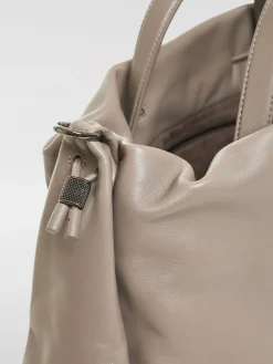 Borsa tote Mellow grande in pelle Brunello Cucinelli