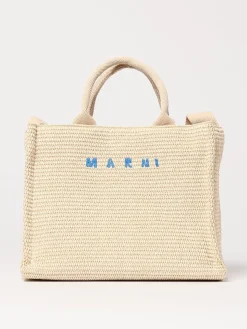 Borsa tote Tropicalia Marni in rafia intrecciata