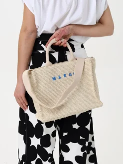 Borsa tote Tropicalia Marni in rafia intrecciata