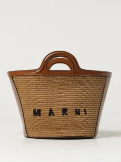Borsa Tropicalia Marni in rafia e pelle