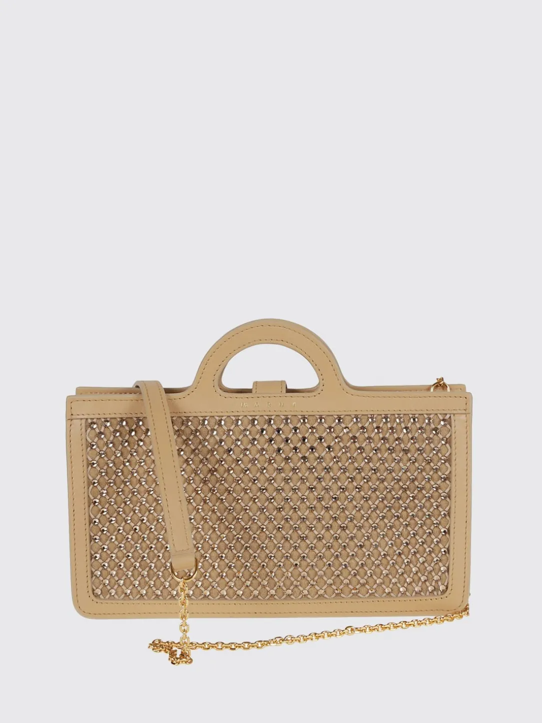 Borsa Tropicalia Marni in pelle e nylon a rete con strass