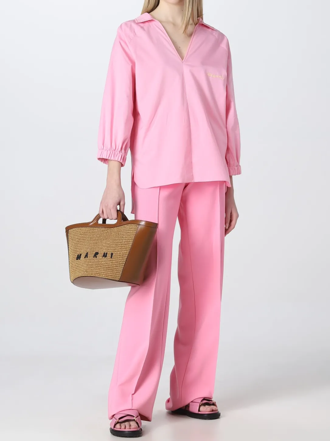 Borsa Tropicalia Marni in pelle e rafia