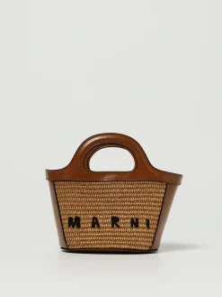 Borsa Tropicalia Marni in rafia e pelle