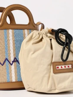 Borsa Tropicalia Mini Marni in pelle e canvas