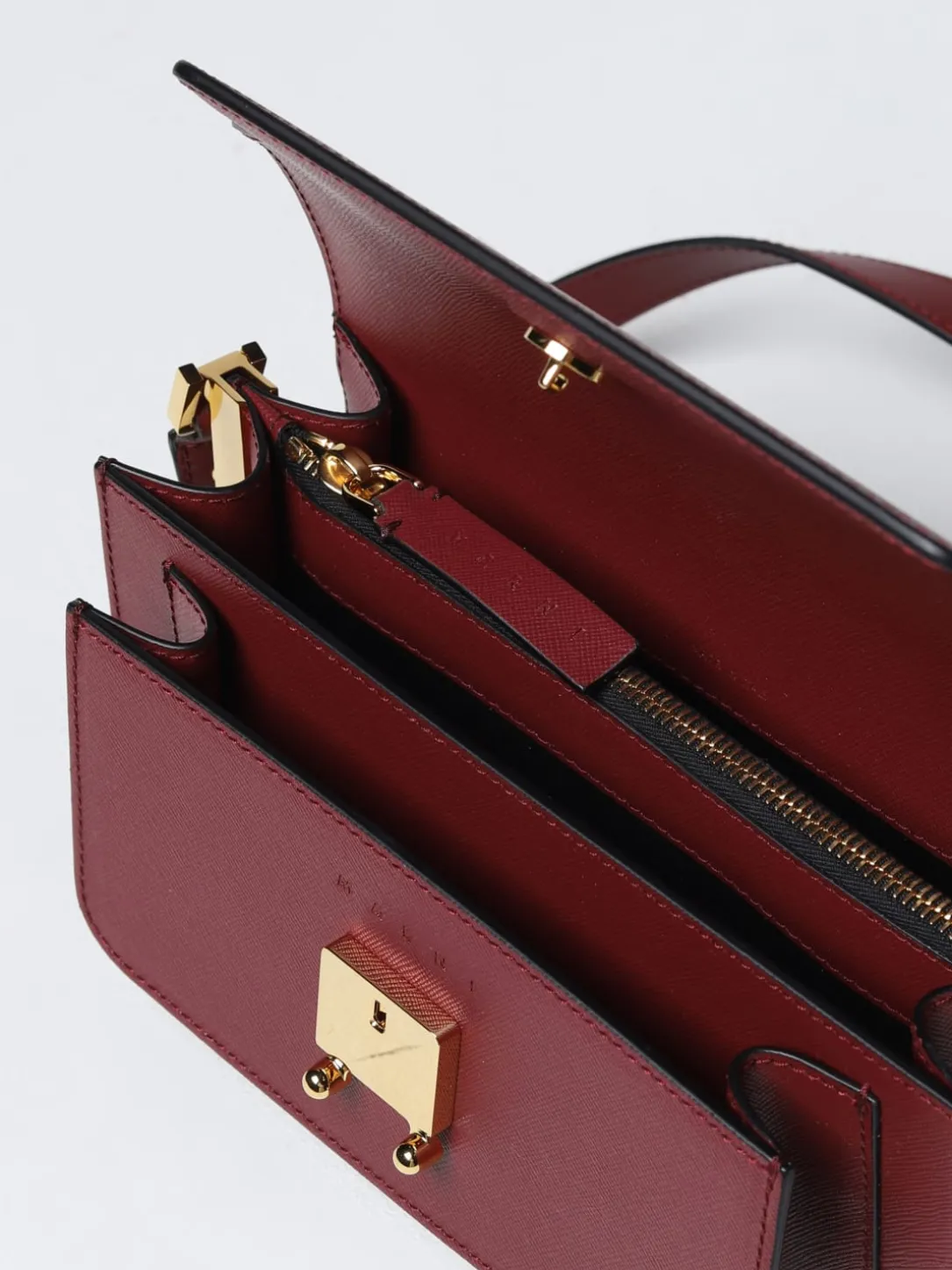 Borsa Trunk Marni in pelle saffiano
