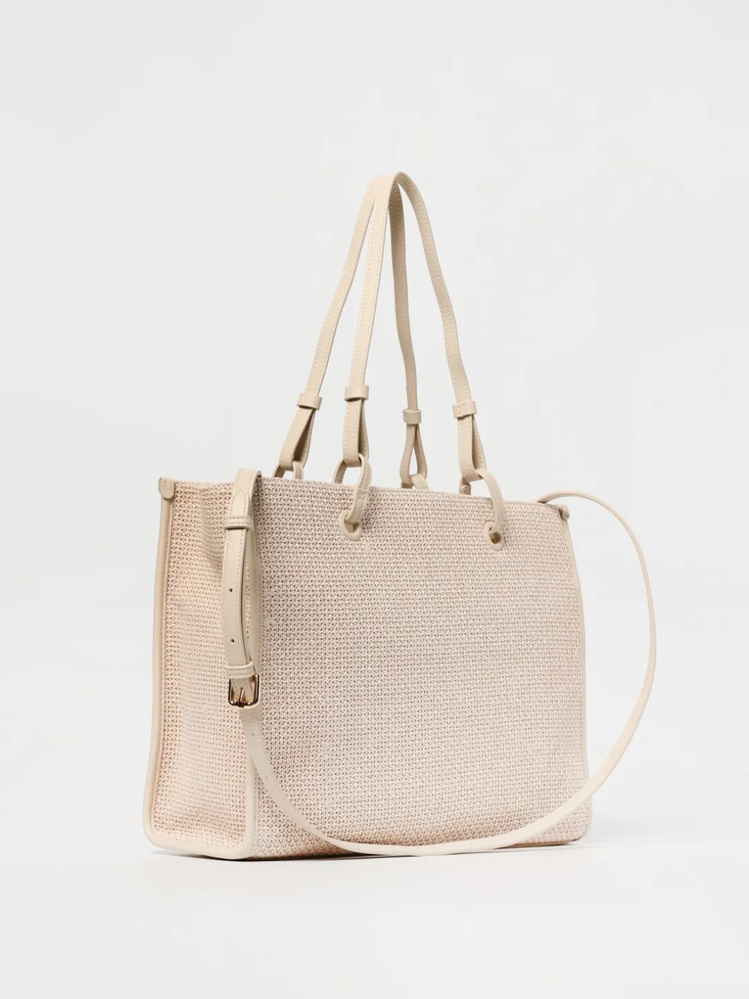 Borsa Twinset in canvas a trama grossa multicolor