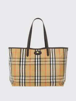 Borsa Vintage Check Burberry in misto cotone e pelle