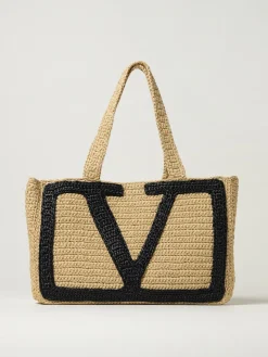 Borsa Viva Superstar Crochet Valentino Garavani in rafia