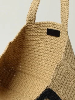 Borsa Viva Superstar Crochet Valentino Garavani in rafia