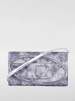 Borsa wallet 1DR Diesel in canvas e pelle sintetica fumè