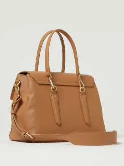 Borsa Yalis Grain Medium Secret Pon-Pon in pelle sintetica saffiano