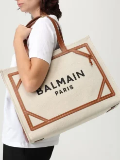 BorsaB-Army 42 Balmain in canvas e pelle