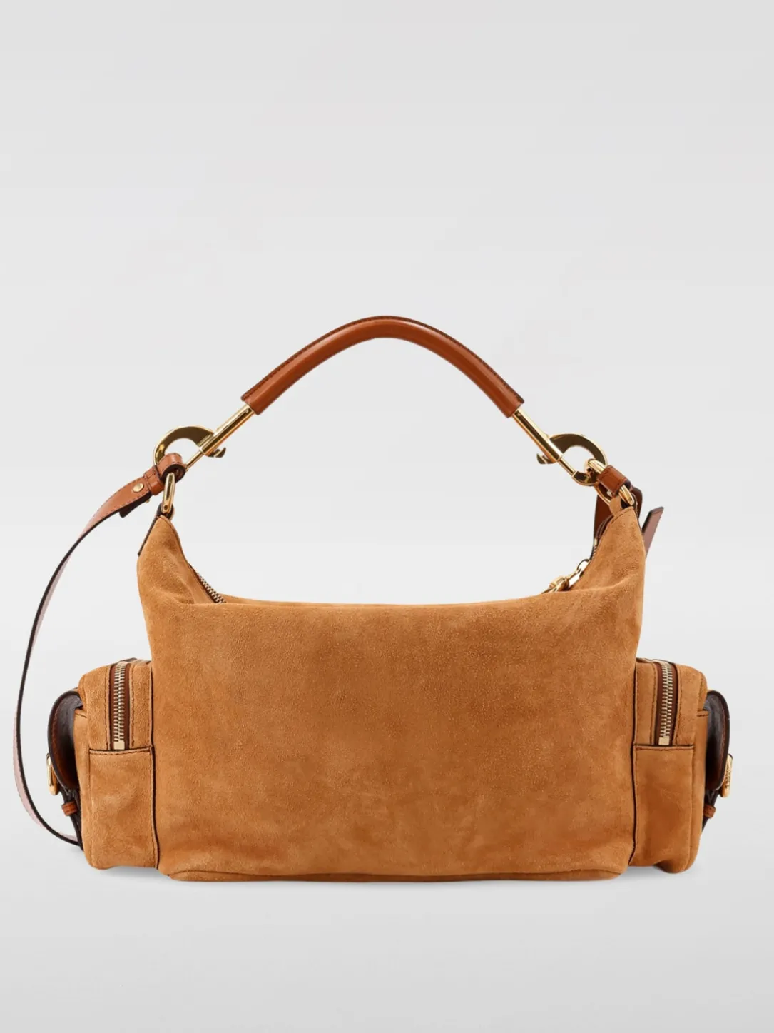 Borse a spalla camera utility Chloé in camoscio