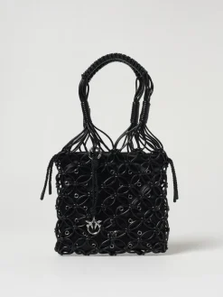 Borsetta a mano da sera con rete e occhielli Pinko