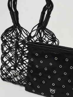 Borsetta a mano da sera con rete e occhielli Pinko