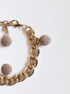 Bracciale Fabiana Filippi in ottone filo diamante con pendenti