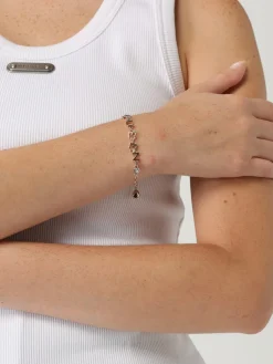 Bracciale McQueen in ottone con strass incastonati