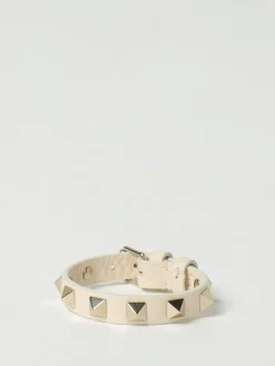 Bracciale Rockstud Valentino Garavani in pelle a grana naturale