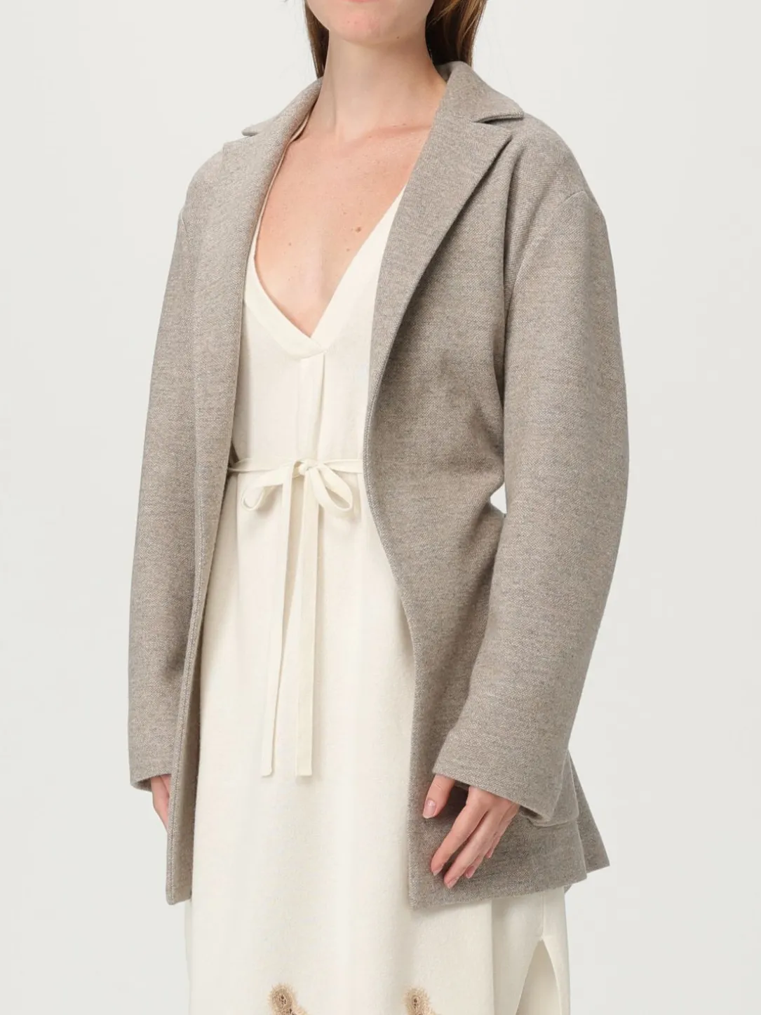 Caban a vestaglia Fabiana Filippi in lana vergine e cashmere