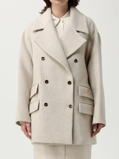 Caban doppiopetto Elisabetta Franchi in misto lana e seta