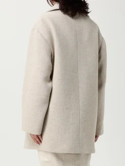 Caban doppiopetto Elisabetta Franchi in misto lana e seta