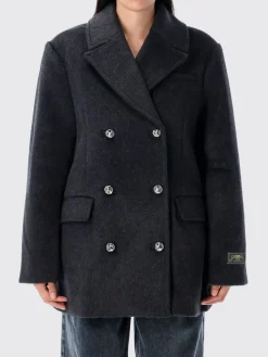 Caban doppiopetto Ganni in misto lana