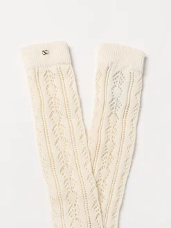 Calze Valentino Garavani in cotone crochet