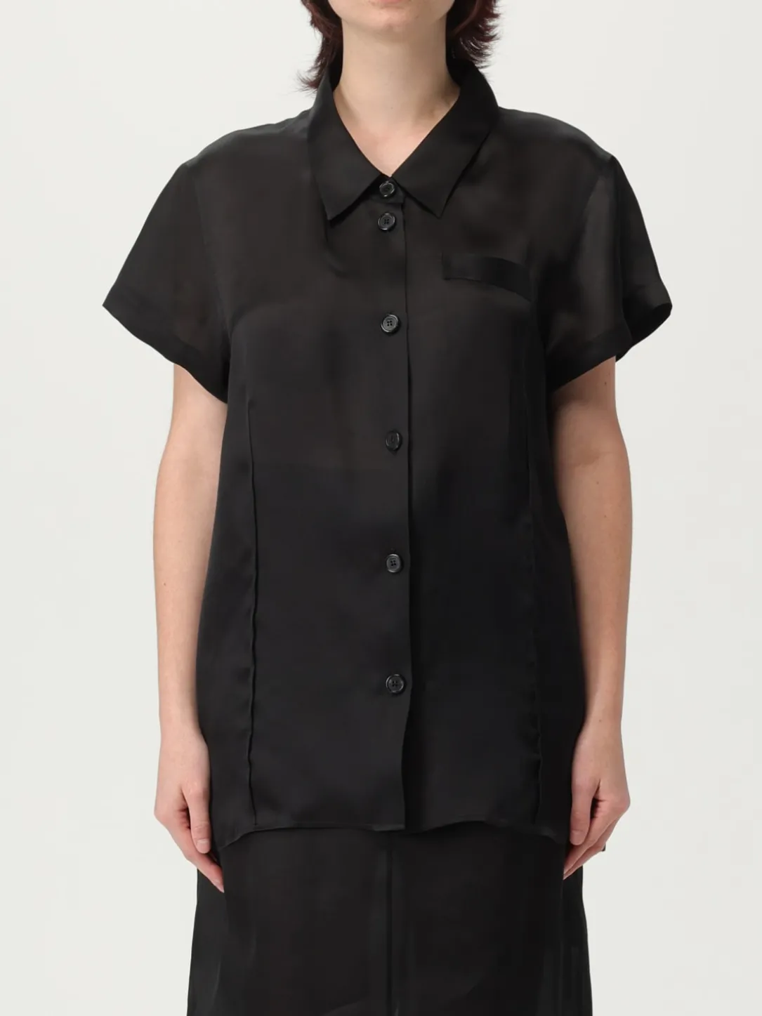 Camicia a maniche corte Khaite in seta