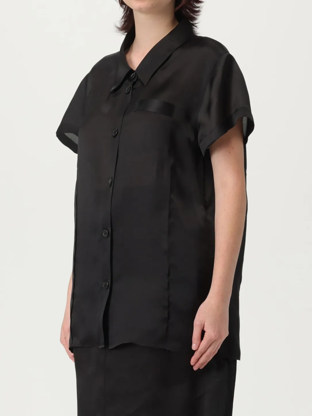 Camicia a maniche corte Khaite in seta