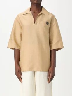 Camicia a polo Max Mara in tela di lino