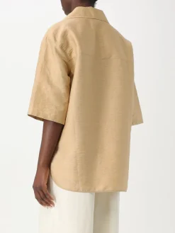 Camicia a polo Max Mara in tela di lino