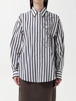 Camicia Brunello Cucinelli in cotone e seta a righe
