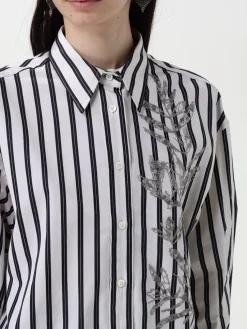 Camicia Brunello Cucinelli in cotone e seta a righe