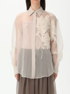 Camicia Brunello Cucinelli in seta con applicazione