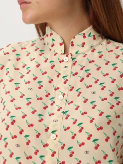 Camicia Cherryfic Valentino in seta con stampa