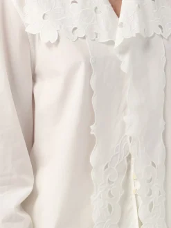 Camicia Chloé in cotone con inserti in pizzo